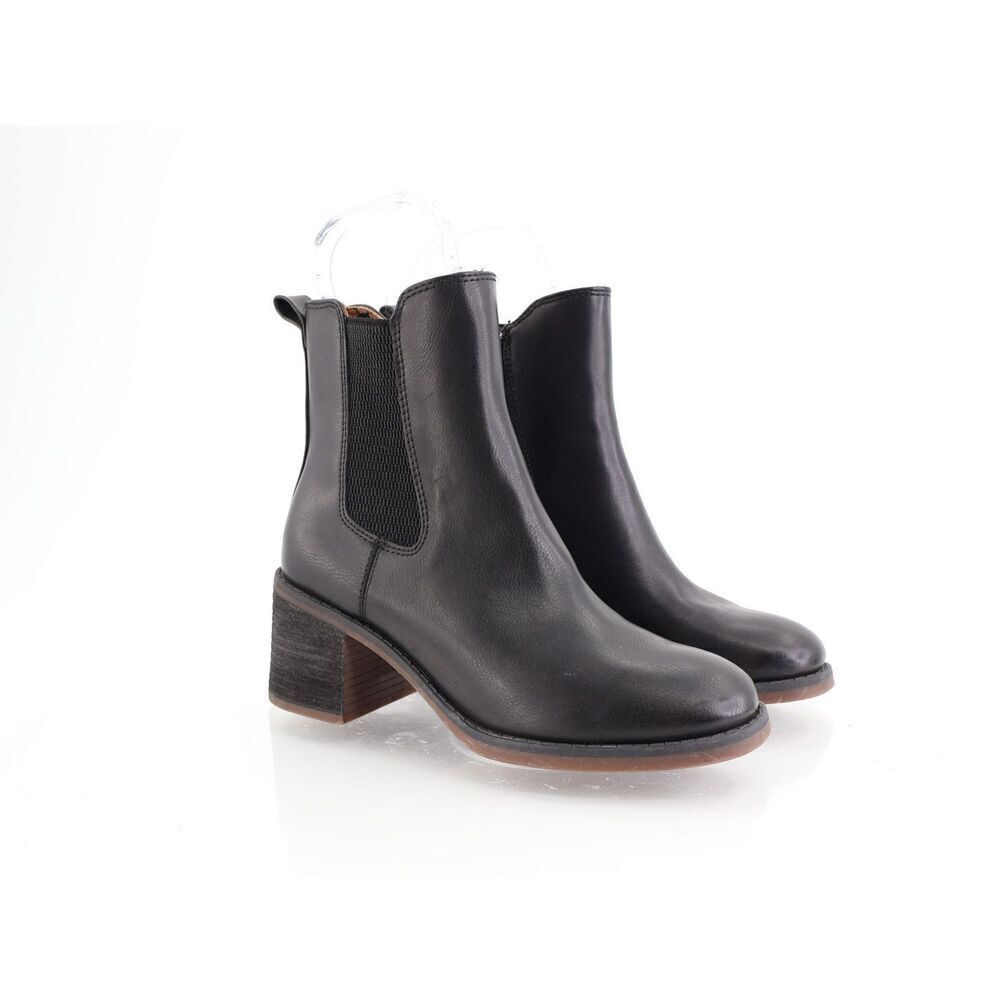 Born Boc Finn Boots Womens Size 6M Vegan Faux Leather Block Heel Black